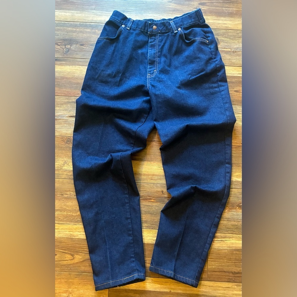 Vintage 90s Levi’s 2500B USA Mom Jeans Elastic Waist Dark Wash 16